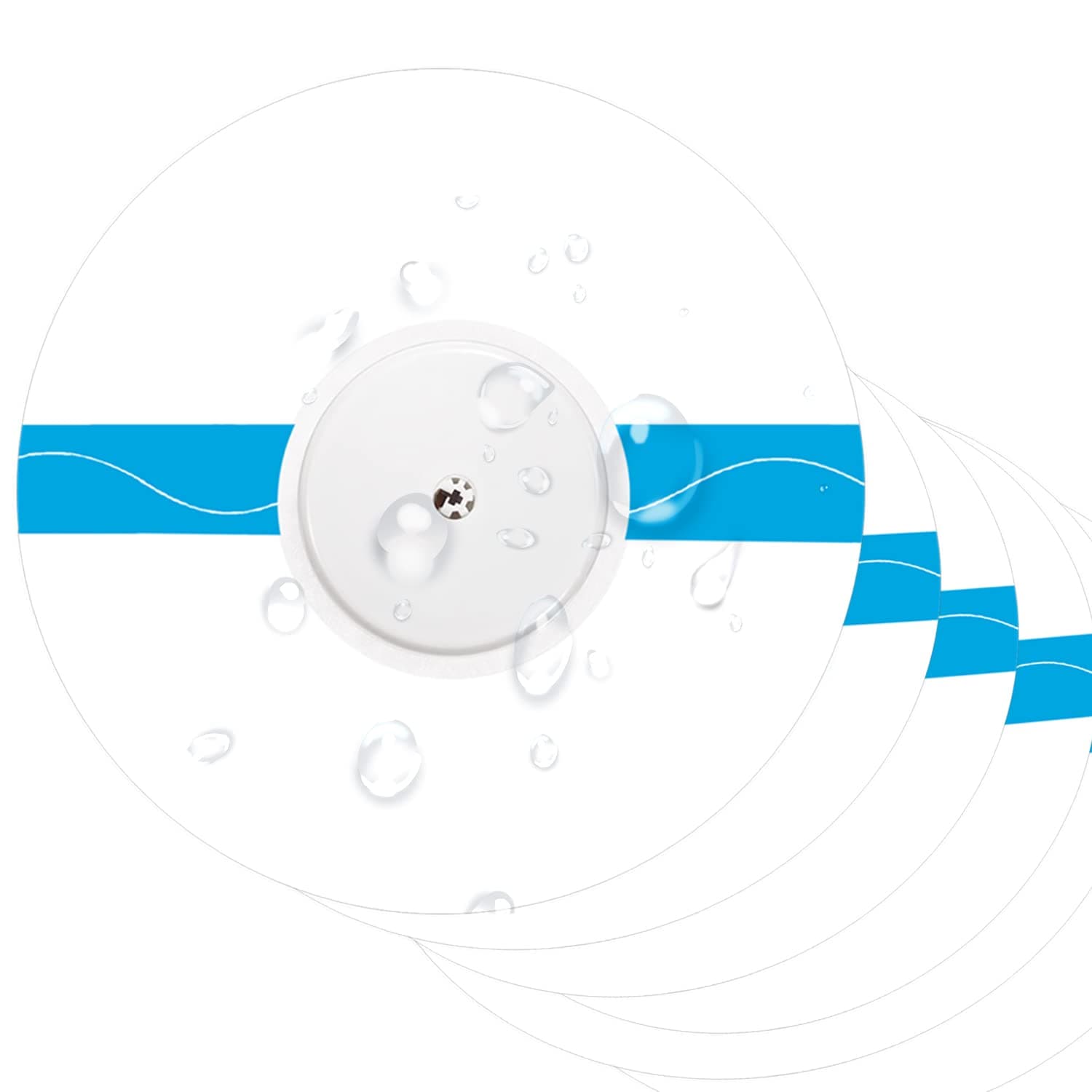 40 Pack Freestyle Adhesive Patches Sensor Covers for Libre 1/2/3, Waterproof & Transparent for 14 Days, NO Glue in The Center, Pre-Cut Adhesive Tape, Continuous Protection During Sports