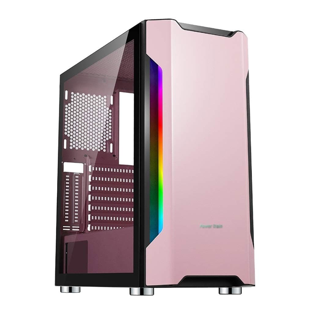 ATX Case,Mid-Tower PC Gaming Case E-ATX/ATX/M-ATX/ITX - Front I/O USB 3.0 Port - Tempered Glass Side Panel - 6 Fan Position - Support Water Cooling