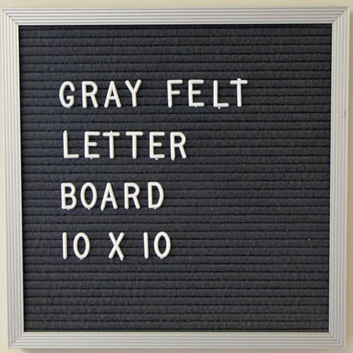 Gray DIY Felt Letter Board 10 x 10