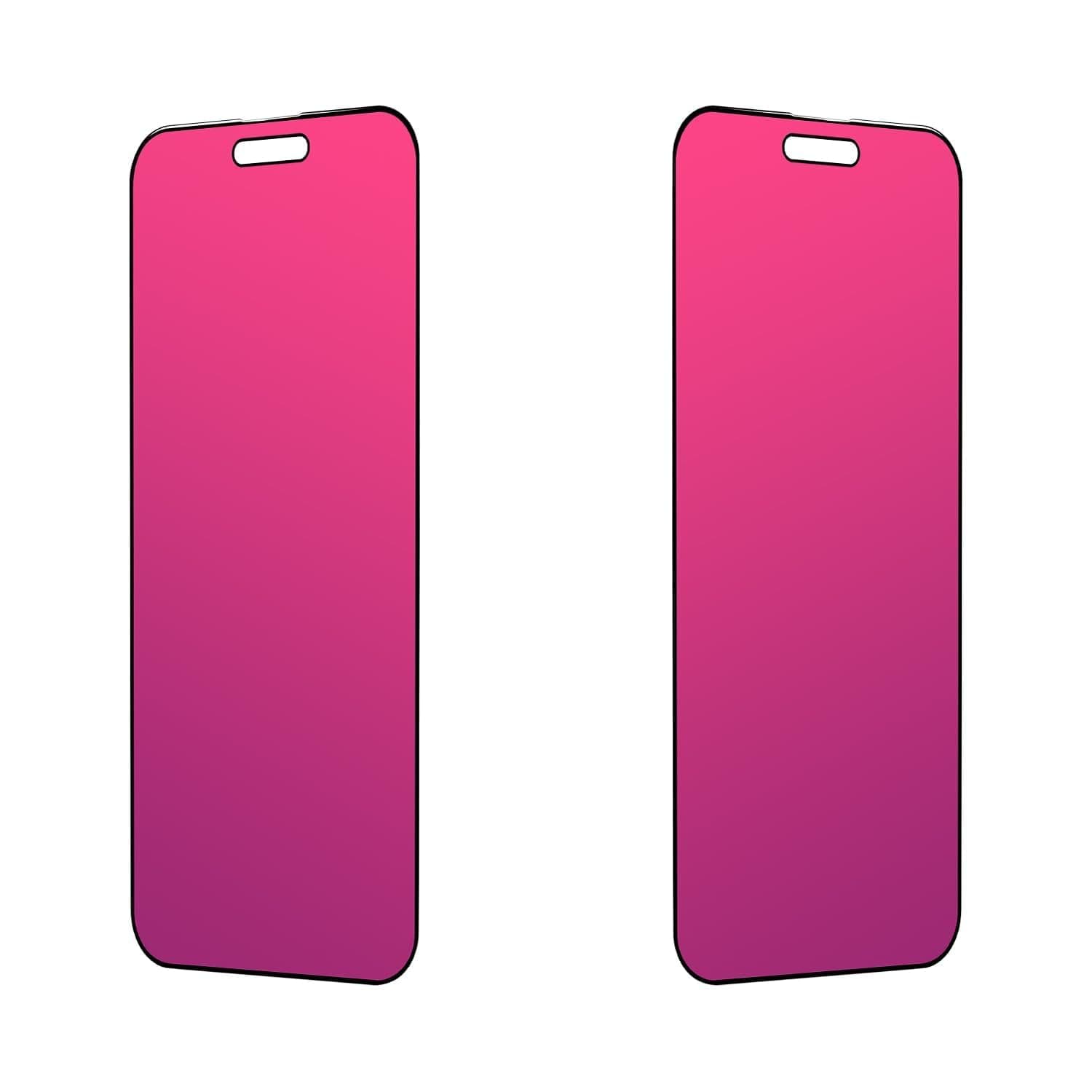 EGKimBa Privacy Screen Protector for iPhone 15 Pro Max, 6.7 inch Gradient Anti-Blue Light Tempered Glass - 2 Packs