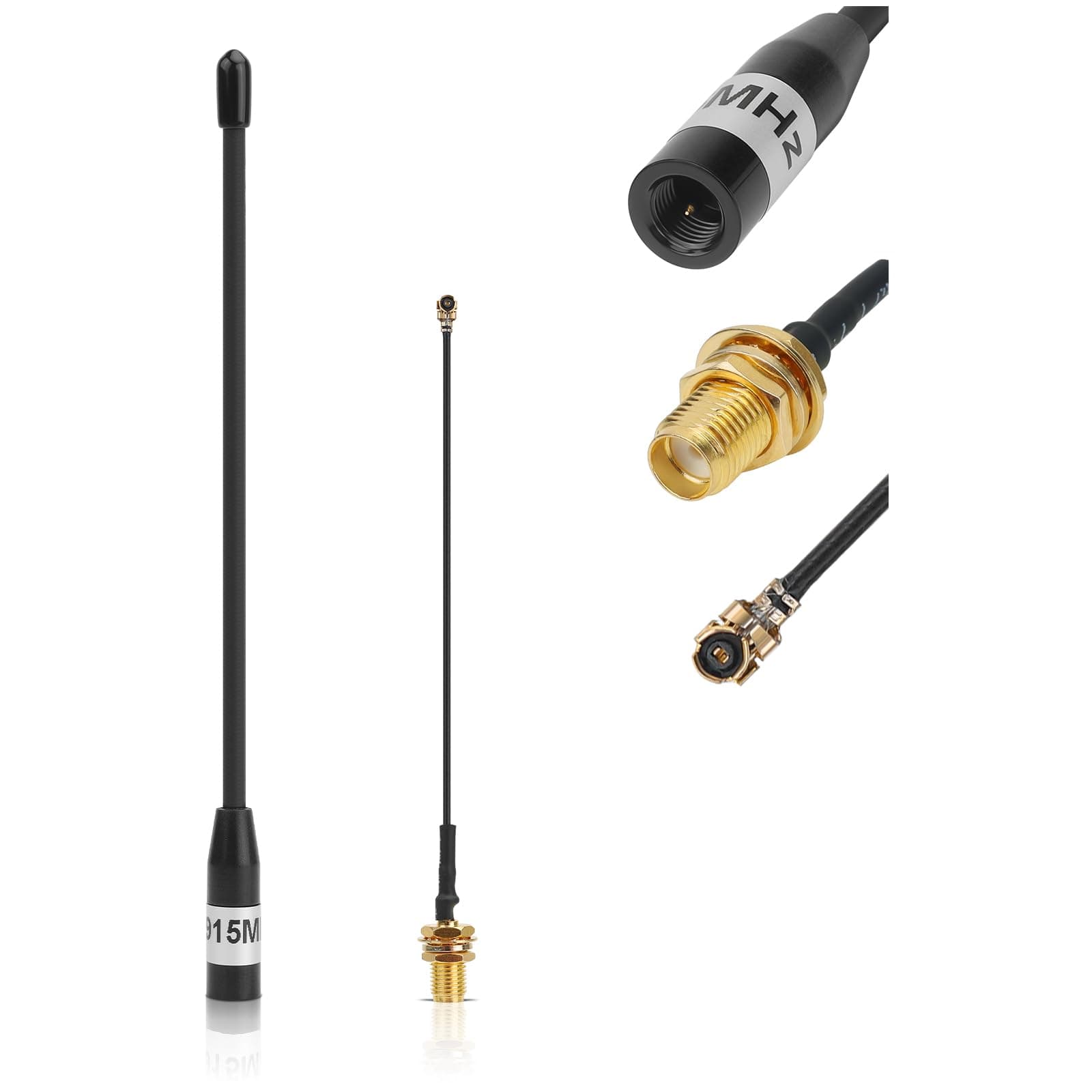915MHz Antenna 10dBi Gain for Meshtastic LoRa Long Range Soft Whip Antenna, 17cm Omni SMA Male Black (1 Pack)