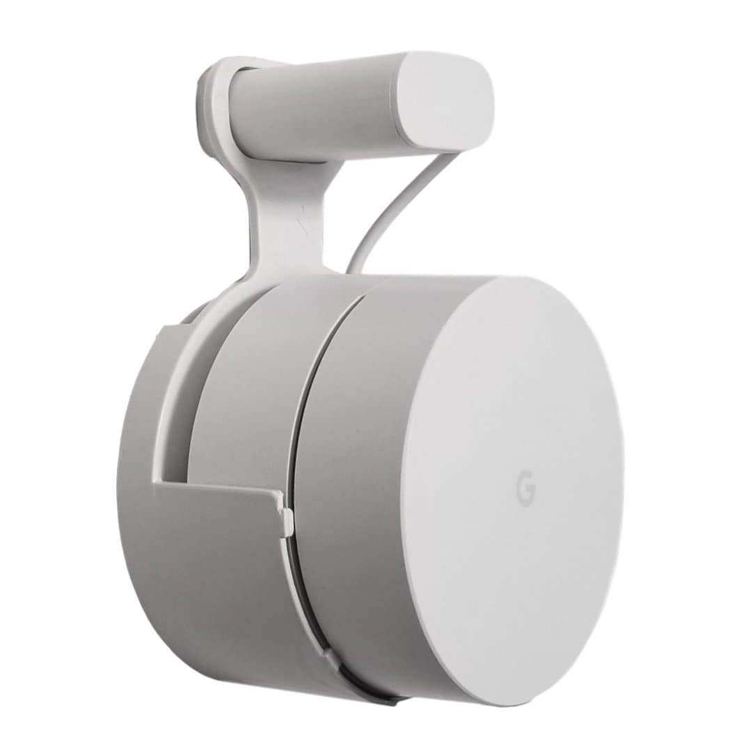 Google WiFi [Old Rectangular Plug – NOT Current Round Plug] Outlet Holder Mount Stand: No Messy Screws! (1-Pack)