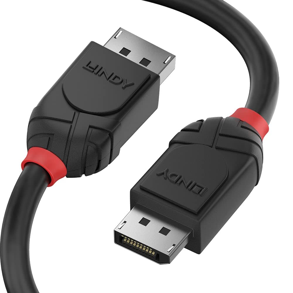 LINDY 3m DisplayPort 1.2 Cable, Black Line
