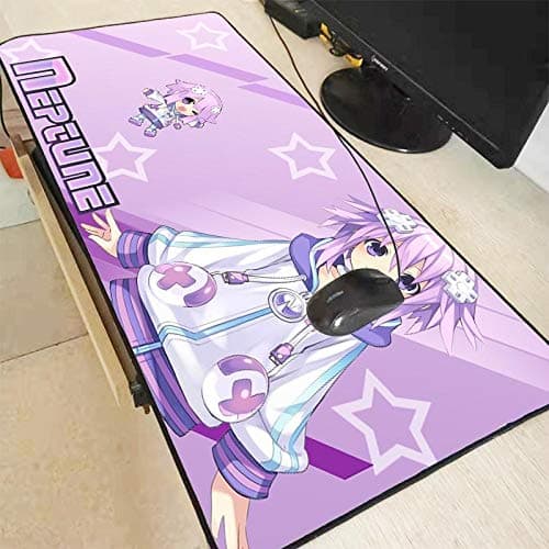 Mouse Pads - XGZ Hyperdimension Neptunia Locking Edge Speed Mouse Mat Gaming Mousepad Large Thicken Comfy Waterproof Gaming Mouse Mat (400X900X3MM)