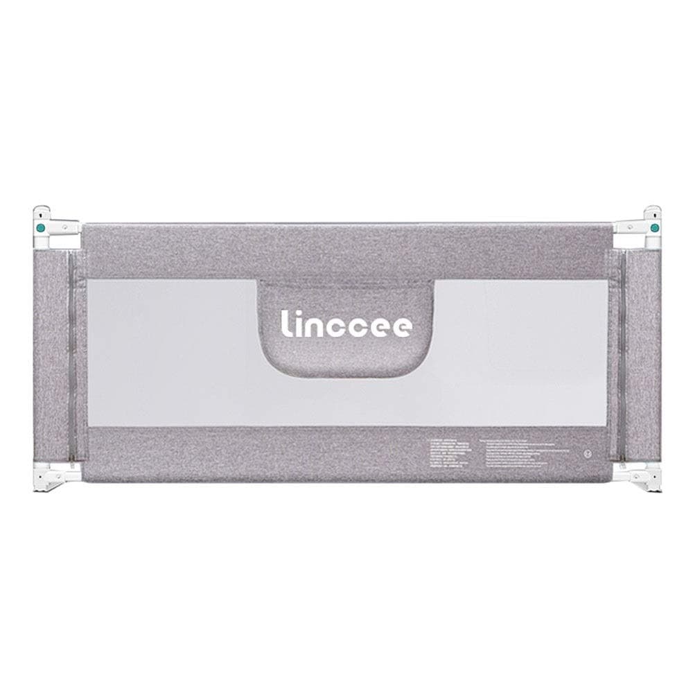 LYFHL Bed Rail - Single Foldable Safety Bedrail with Ventilated Mesh for Toddlers - Queen Size Bed Guard for Kids - Safe Sleep (gray Color) (Size : 120cm)