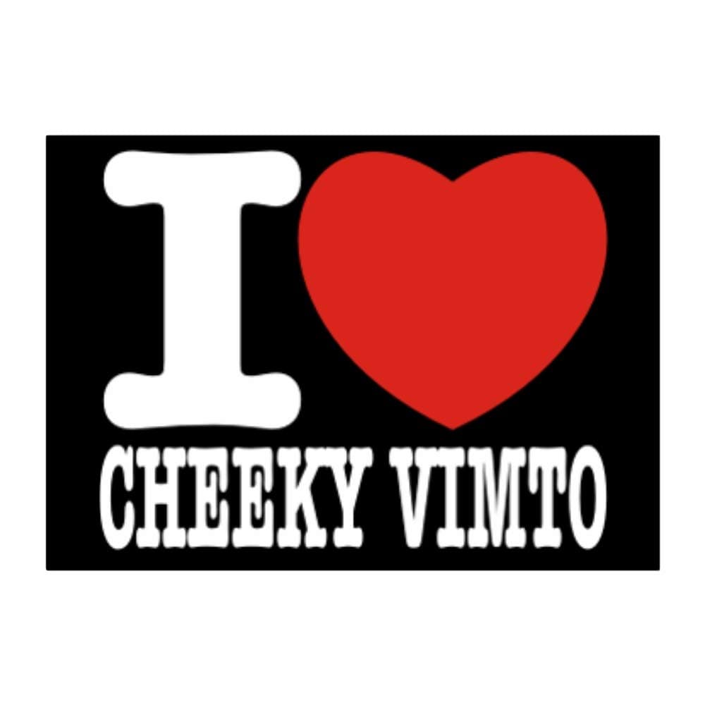 Teeburon I Love Cheeky Vimto Bold Font Sticker Pack x4 6"x4"