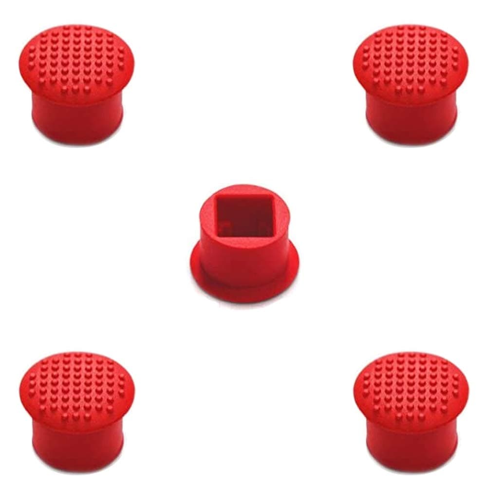 MMOBIEL 5 PCS Rubber TrackPoint Keyboard Mouse Red Cap with Soft Dome and Rim Laptop Pointer for Lenovo ThinkPad X/T/E / / L/P/Yoga Series