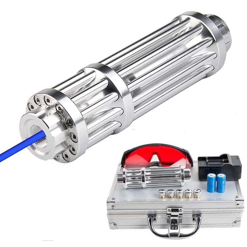 GANDE High Power Blue Flashlight with Adjustable Focus for Hiking Camping Travel