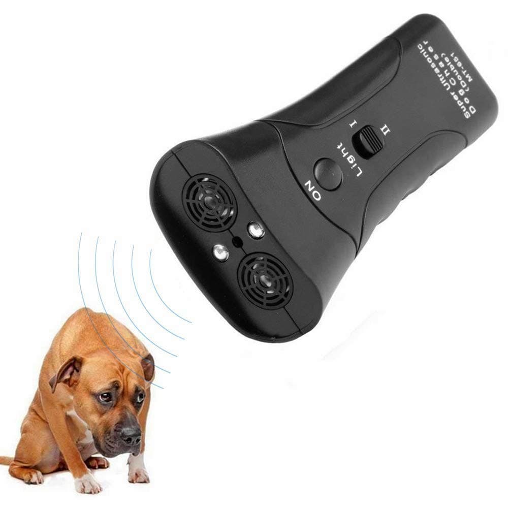 DOPQIEG Dog Repeller, Electronic Anti Barking Stop Bark Handheld LED