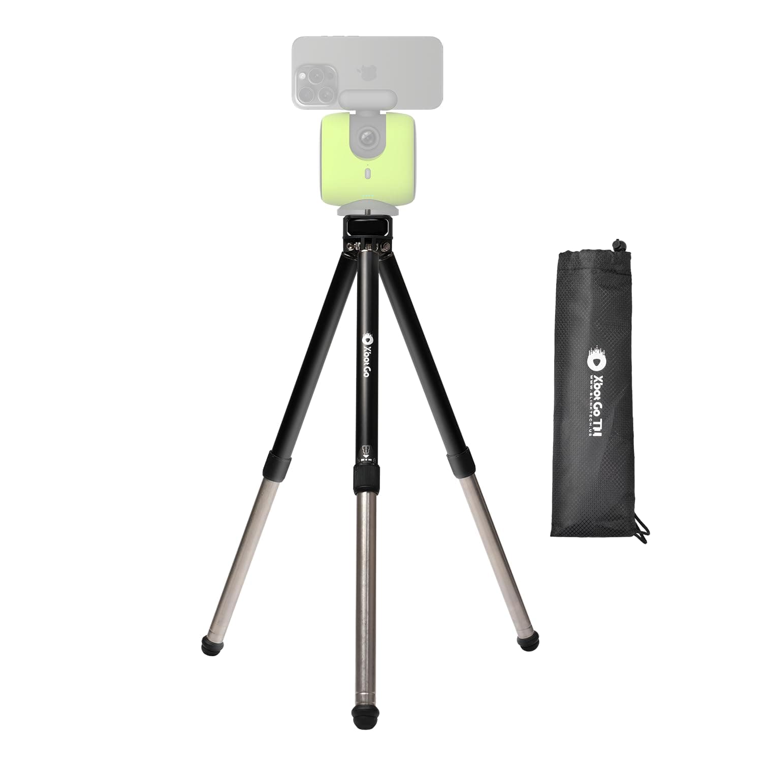 Update T1 Tripod, 3.77ft Height, 6.6lb Load Capacity, Lightweight Aluminum, Compatible with XbotGo Chameleon Sports Gimbal, Extra Quick-Release Mount, Easy Setup, Portable