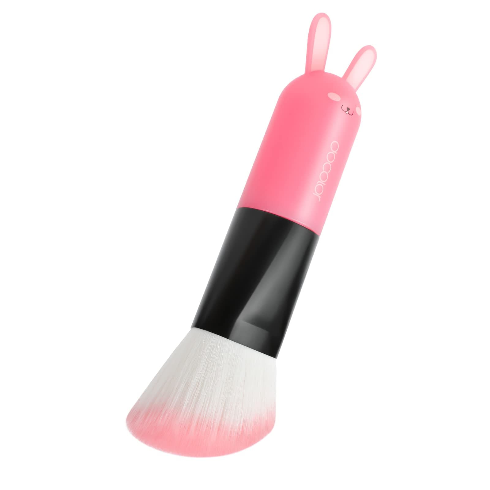 Docolor Face Foundation Brush, Professional Makeup Brush for Adjusting Blush Highlighter Contours, Small Cute Pink Bunny, Portable Makeup Brush - Bunny