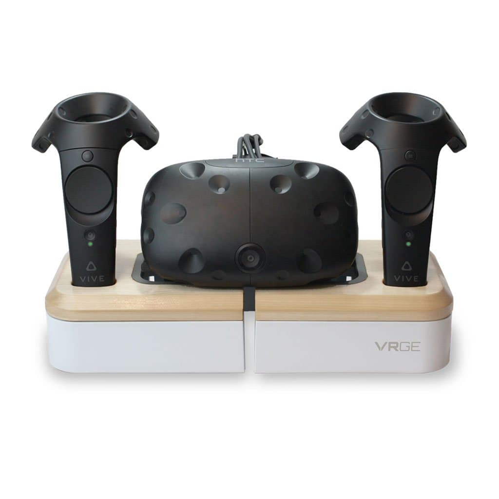 VRGE Virtual Reality Docking Storage System [Standard Edition] - Charge Storage and Display Stand for HTC Vive