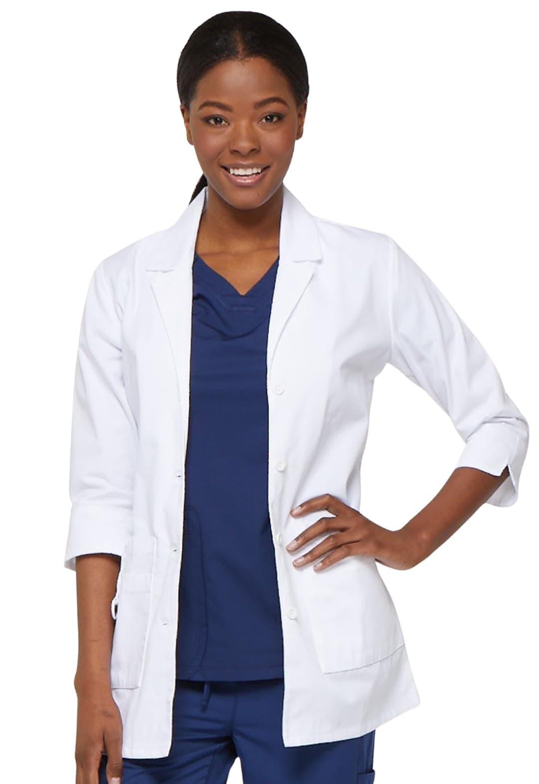 Dickies Women's Junior Fit 3/4 Sleeve Lab Coat