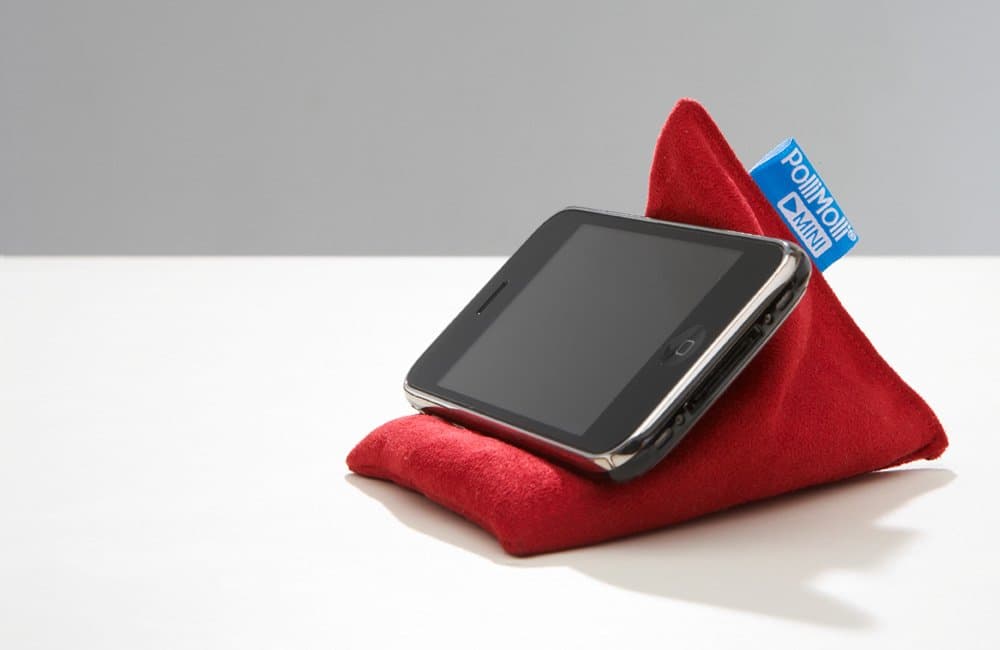 Mini Smart Phone Bean Bag Stand (red)