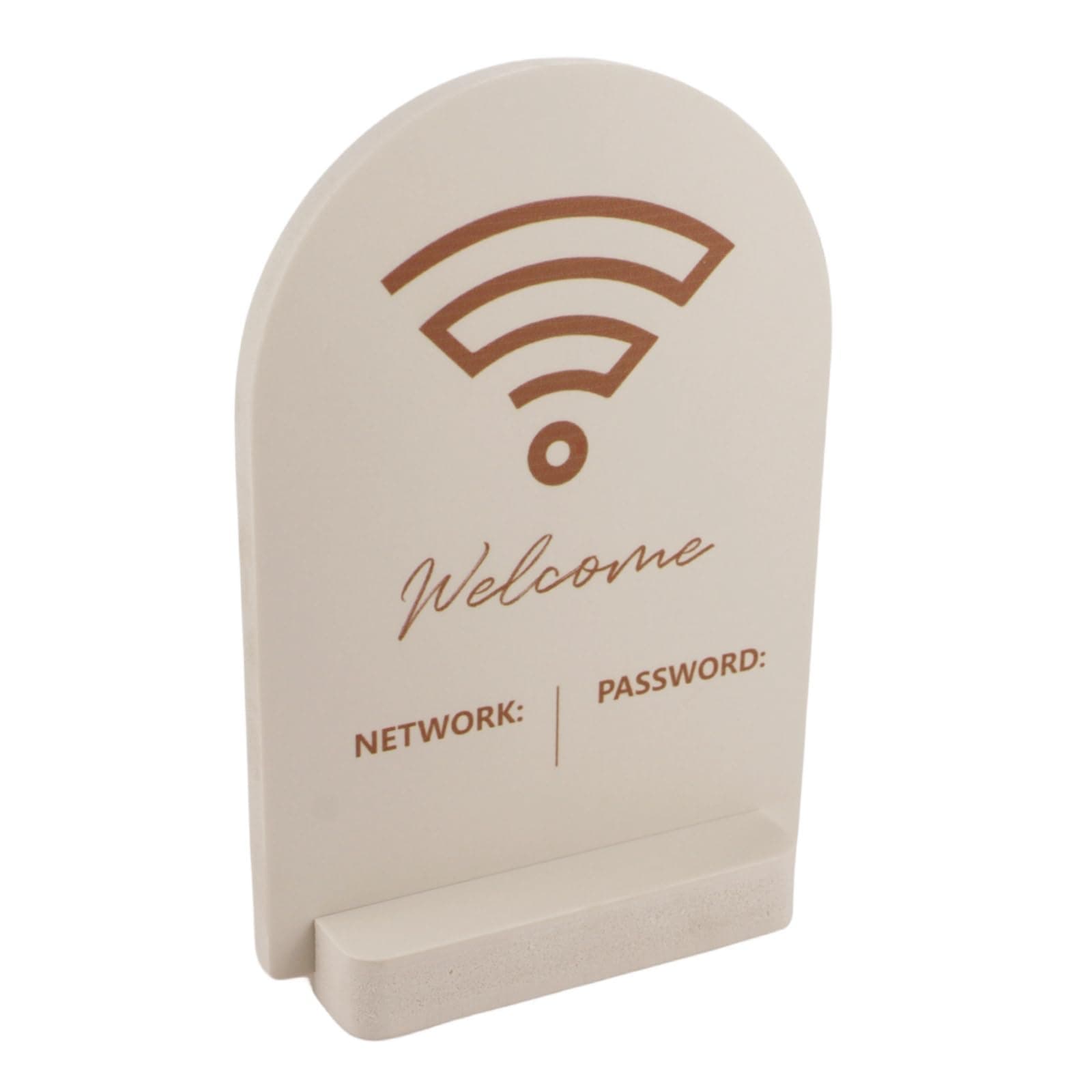 Wifi password sign 2024 Newest funny Creative Thickened solid Acrylic desktop decorations Airbnb or guest room (White)