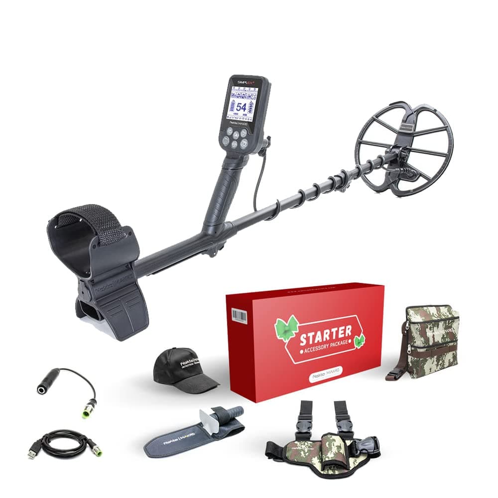 Nokta Makro Simplex+ Metal Detector with Starter Accessory Package
