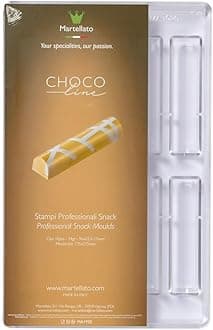 Martellato Polycarbonate Chocolate Mold, Half-Round Bar (Log) 96mm