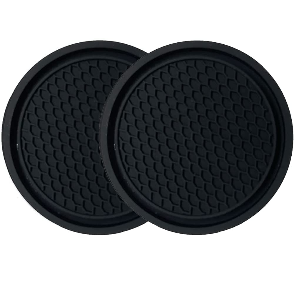 MSDZ Car Cup Holder Coaster 2pcs Car Coasters 2.76 Inch Anti-Slip Shockproof Universal Silicone Cup Coasters Car Cup Holder Coaster Cup Holder Insert Coaster with Car Logo for Jaguar
