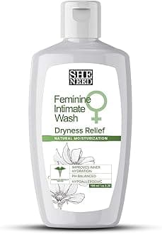 SheNeed Feminine Intimate Wash for Dryness Relief – Reduces Flaky Skin, Improves Hydration & Increases Softness with Ph-3.5. 100% Natural with Aloe Vera, Lotus Sea Oil and Sea Buckthorn Oil - 120 ML