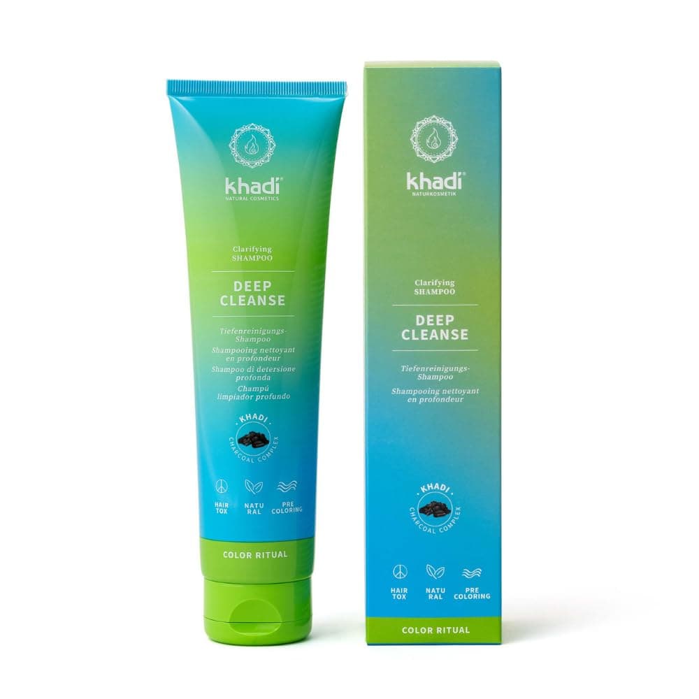 khadi DEEP CLEANSE Ayurvedic Clarifying Shampoo - Intensive clarifying deep cleansing of hair & scalp - 100% natural & silicone-free - 150g