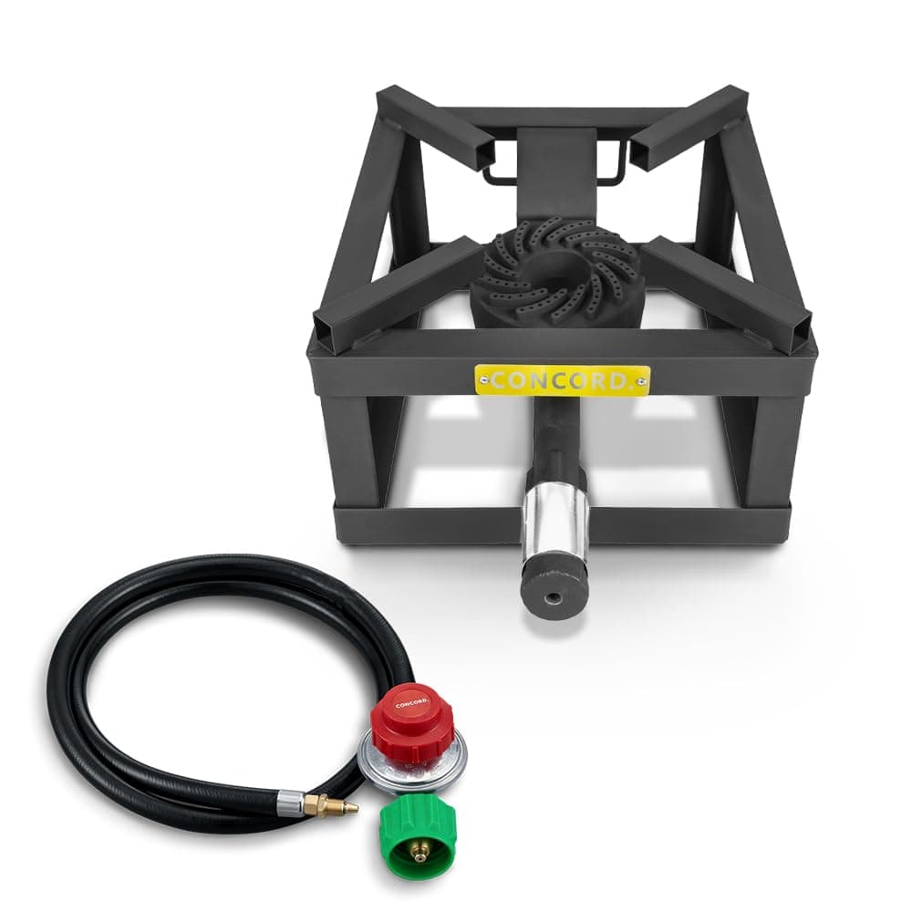 CONCORD 12" THE BLOCK BURNER Single Propane Outdoor Burner. 100,000 BTU Great for Home Brewing, Camping, Tailgating, and More!