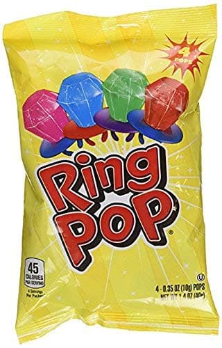 Ring Pop Bag 4-0.35 OZ (10g), Net Wt 1.4 OZ (40g), 3 Pack