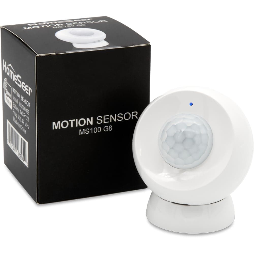 HomeSeer MS100 G8 800 Series Z-Wave Plus Long Range Motion Sensor | Works with HomeSeer, Home Assistant, SmartThings and Hubitat