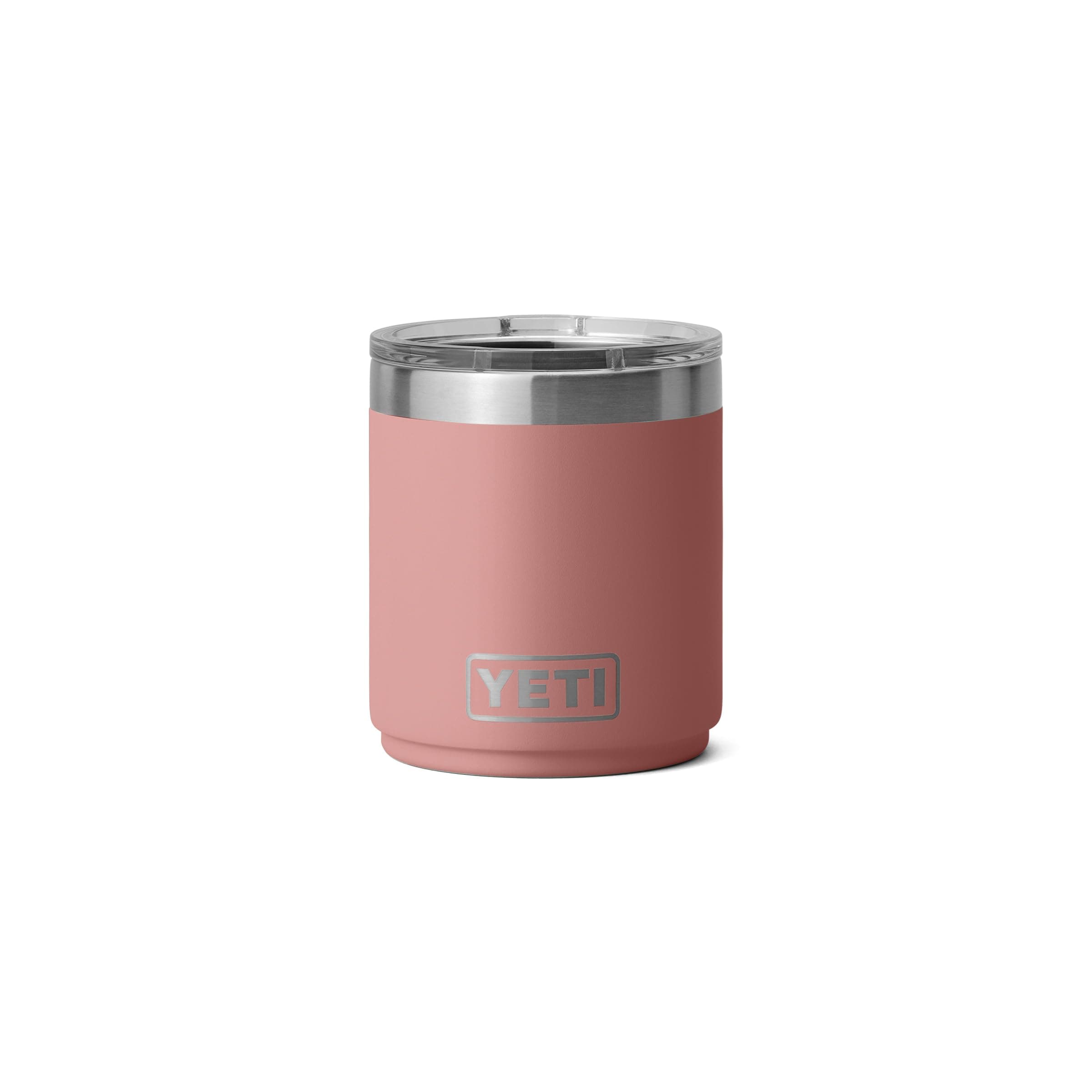 YETI Rambler 10oz Stackable Lowball 2.0 Vacuum Insulated Stainless Steel Mug with Slider Lid, Sandstone Pink