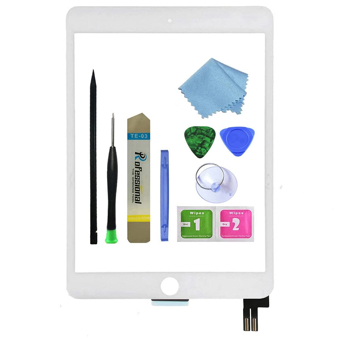 for White iPad Mini 5 2019 7.9 inch Touch Screen Digitizer Glass Replacement (Not LCD) Modle A2124 A2125 A2126 A2133 with Tool Repair Kit(Without Home Button)
