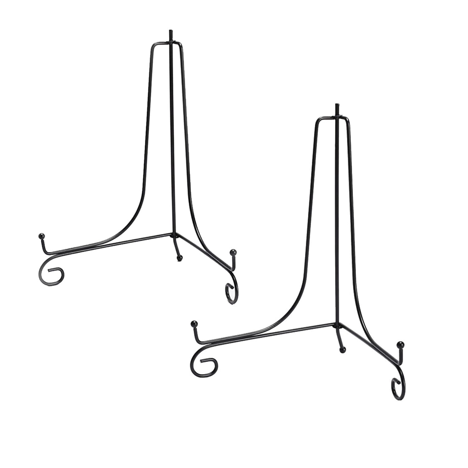 Onperpoe 2pcs Plate Stand for Display Foldable Greeting Card Display Stand Tabletop Plate Stands for Display Metal Plate Holder Black Iron Picture Stand Home Decorative Photo Plate Display Stands