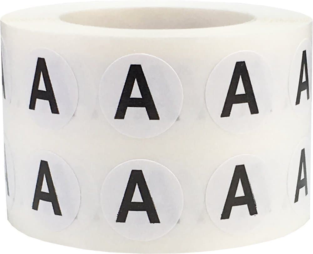 InStockLabels.com Inventory Alphabet Labels 1/2 Inch
