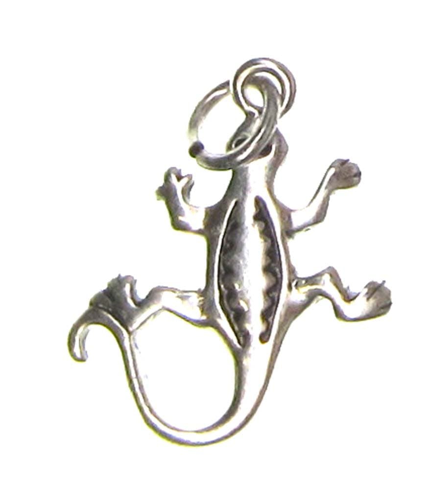 Charm Gallery 77250 Silver Plated Western Lizard Charm
