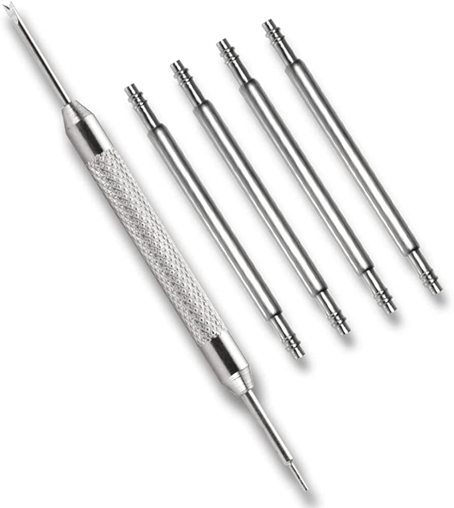 Vintage Time Watches| 4 x Spring Bars Plus Tool Watch 1.5mm Pins Repair Steel Strap | Size 18mm