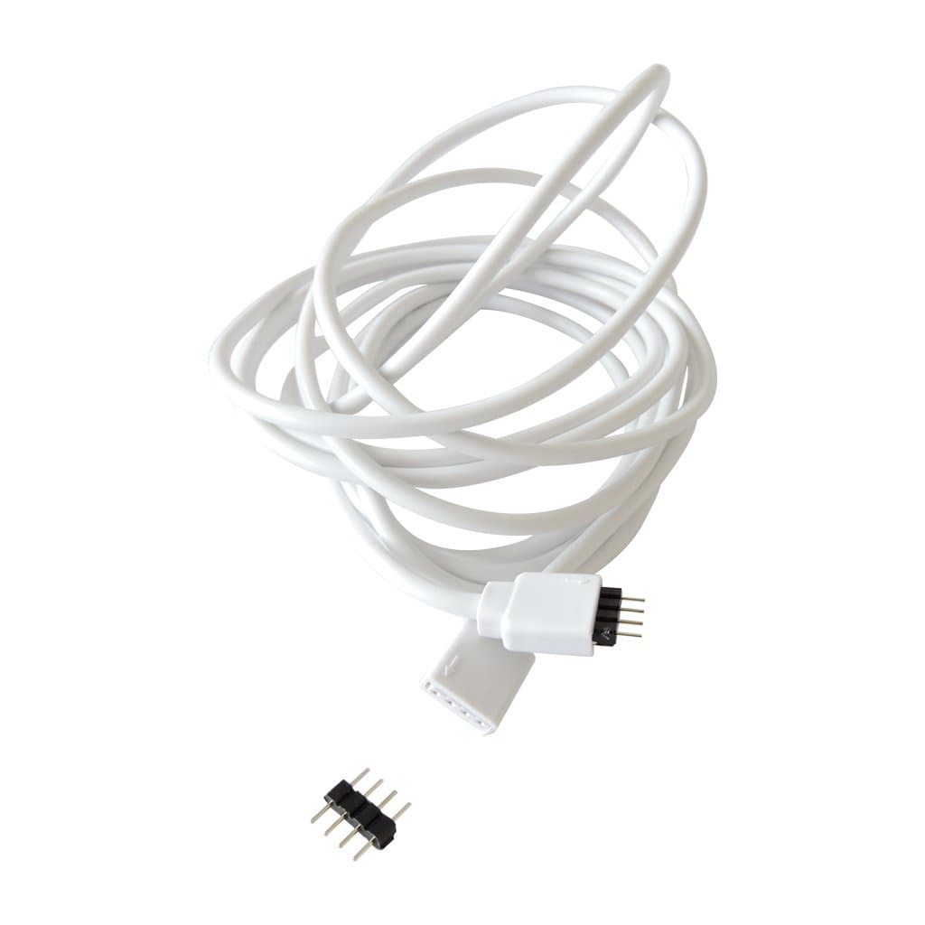 AspenTek Dc 12v Rgb Led Strip Light Connection Cable,4 Pin Connector for 3528 or 5050 Rgb Led Light Strips (5.0 Meters)