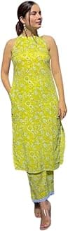 Leriya Fashion Women Rayon Knee Length Kurta Pant Set