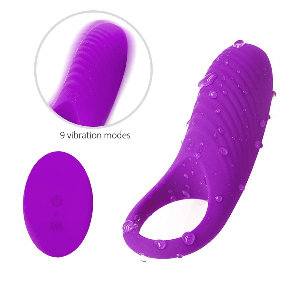 A Vibration Ring Rechargeable Play Ring, Super Elastic Safety Silicone, Silent Waterproof Men's Vibration Silicone Ring to Delay Ring Silicone Massage Ring Increase Combat Power