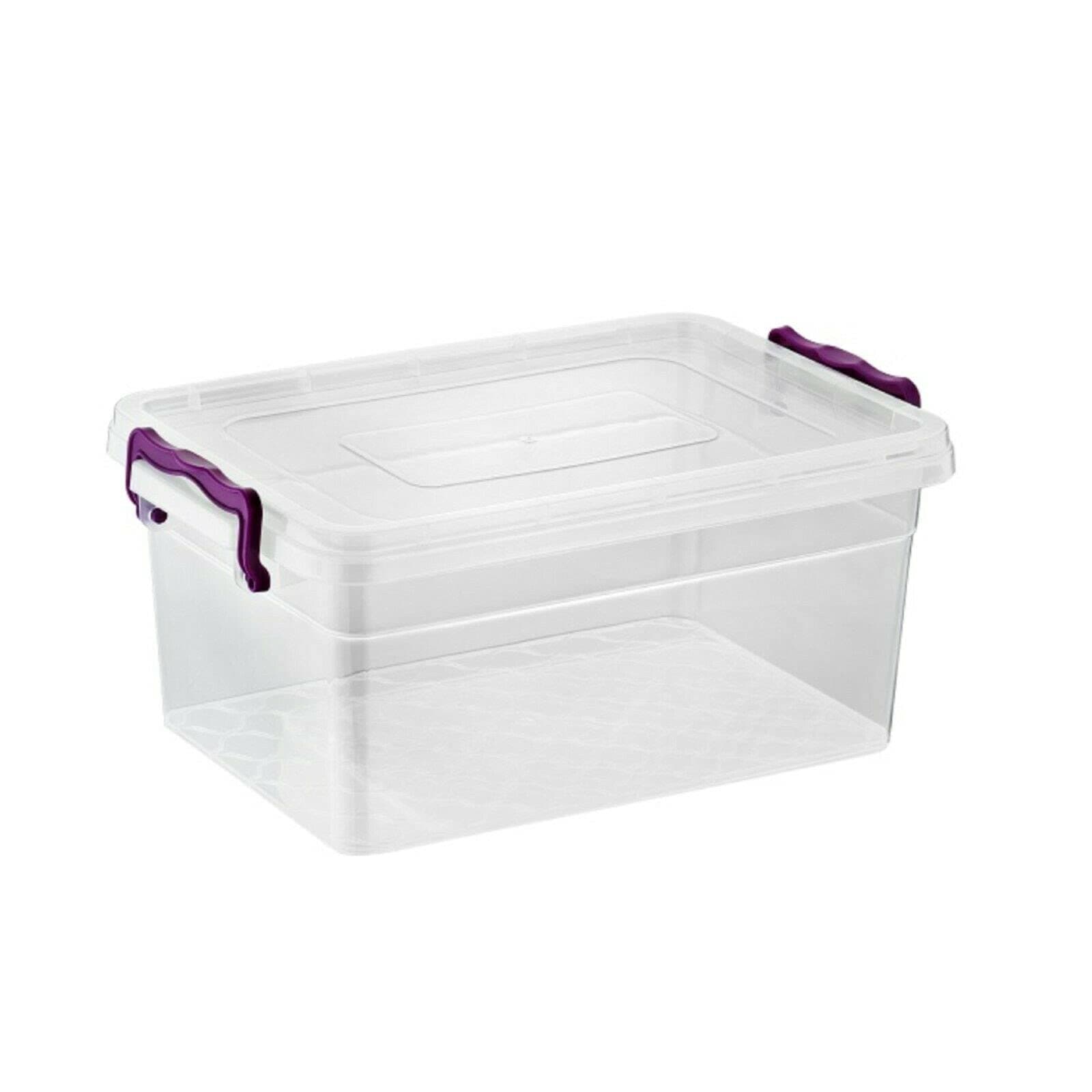 10L 20L 30L Plastic Storage Box Container Boxes Lid Handles Home Office (20L)