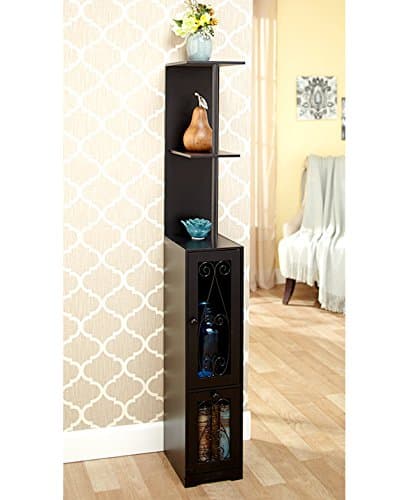 The Lakeside Collection Scrolled Storage Cabinet- Black