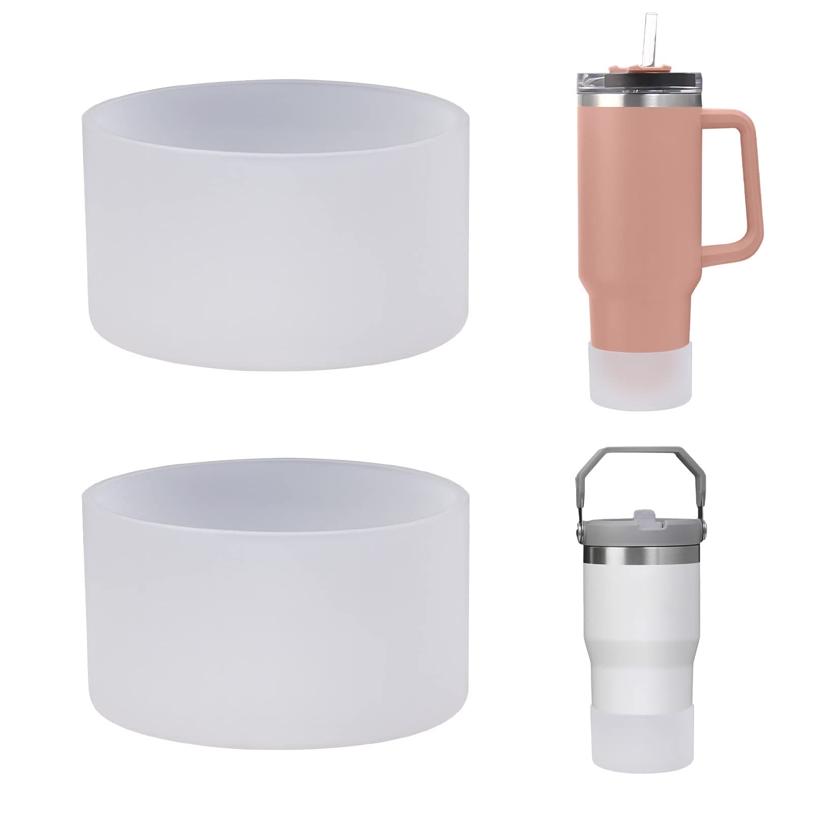 2Pcs Silicone Boot for Stanley 40 oz 30 oz Cup Accessories, Protector Silicone Water Bottle Bottom Sleeve for Stanley 40 oz 30 oz Tumbler Simple Modern Tumbler