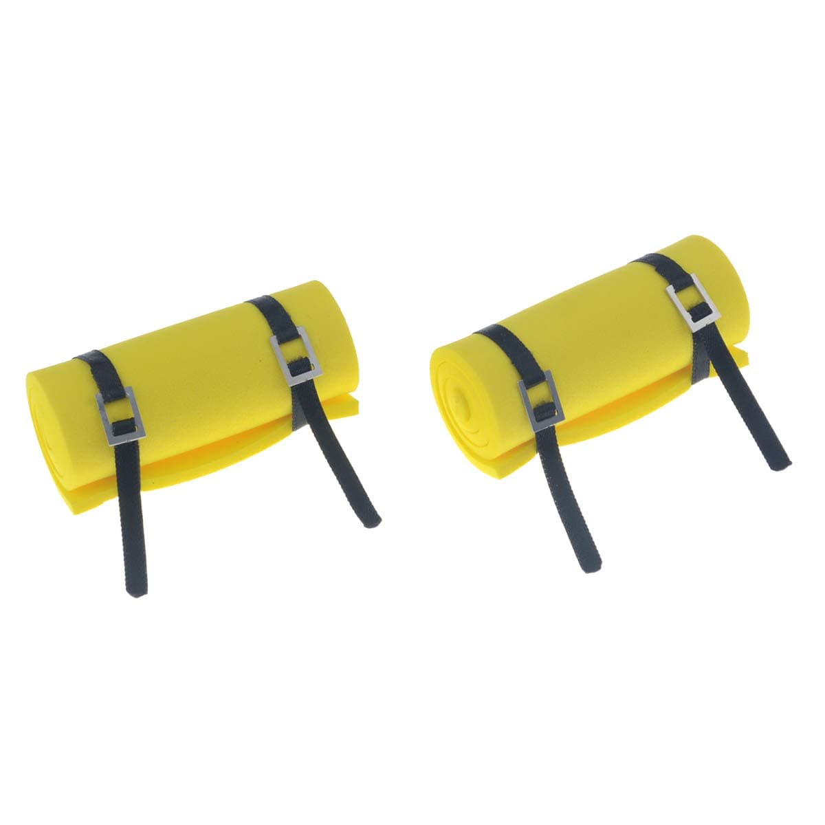 HobbyMarking 2Pcs RC Rock 1/10 Scale Mini Sleeping Mats w/Straps Decor Accessory for 1/8 RC4WD Crawler Truck TRX-4 SCX10 Model Car (Yellow)