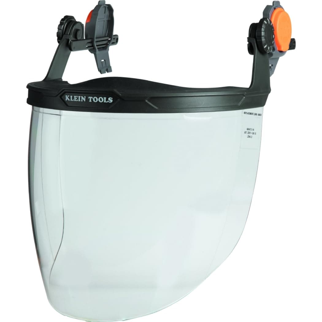 Klein Tools Face Shield for Safety Helmet and Cap-Style Hard Hats, Impact Rat...