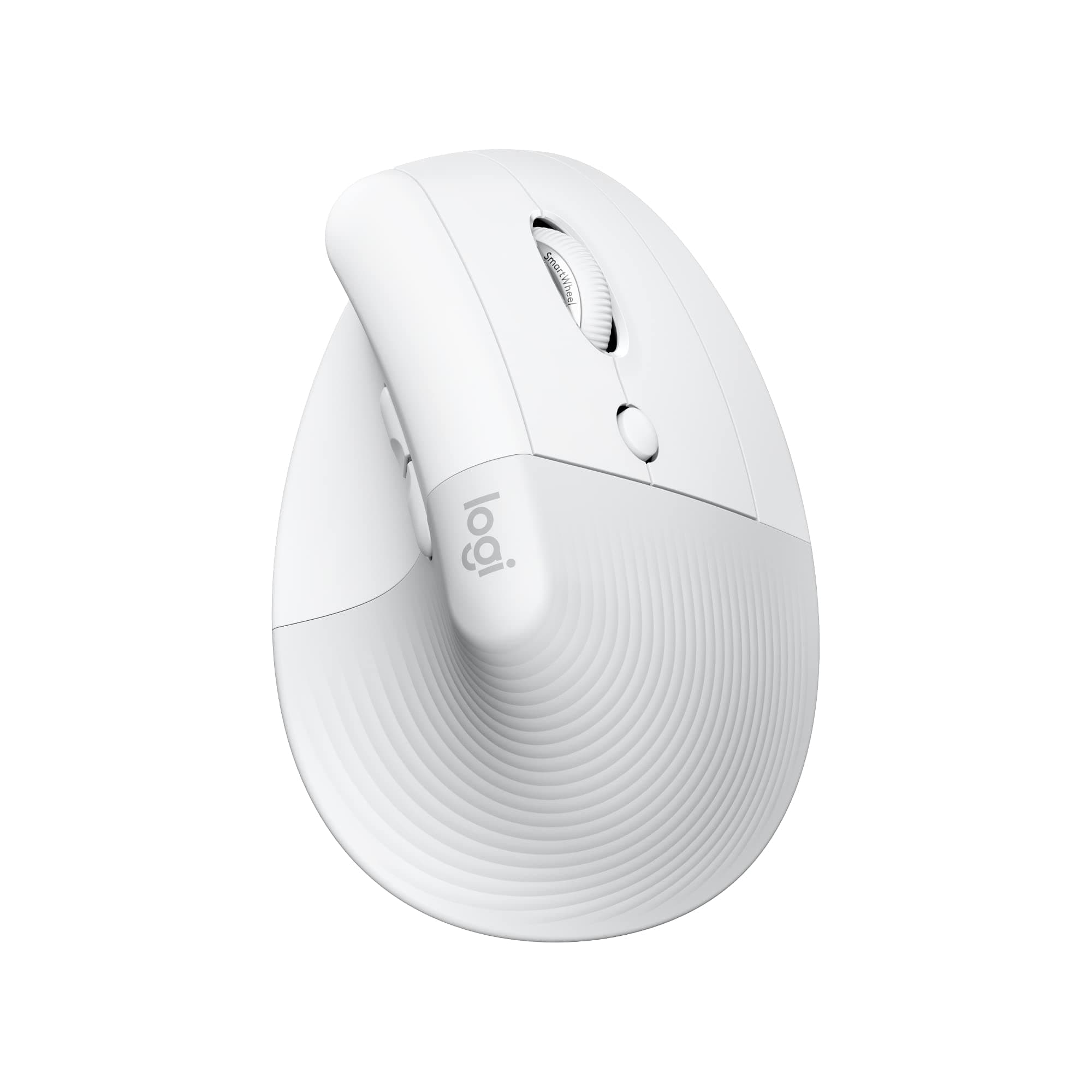 Lift for Mac Wireless Vertical Ergonomic Mouse, Bluetooth, Quiet Clicks, Silent Smartwheel, 4 Customisable Buttons, for macOS/iPadOS/MacBook Pro/Macbook Air/iMac/iPad - OffWhite