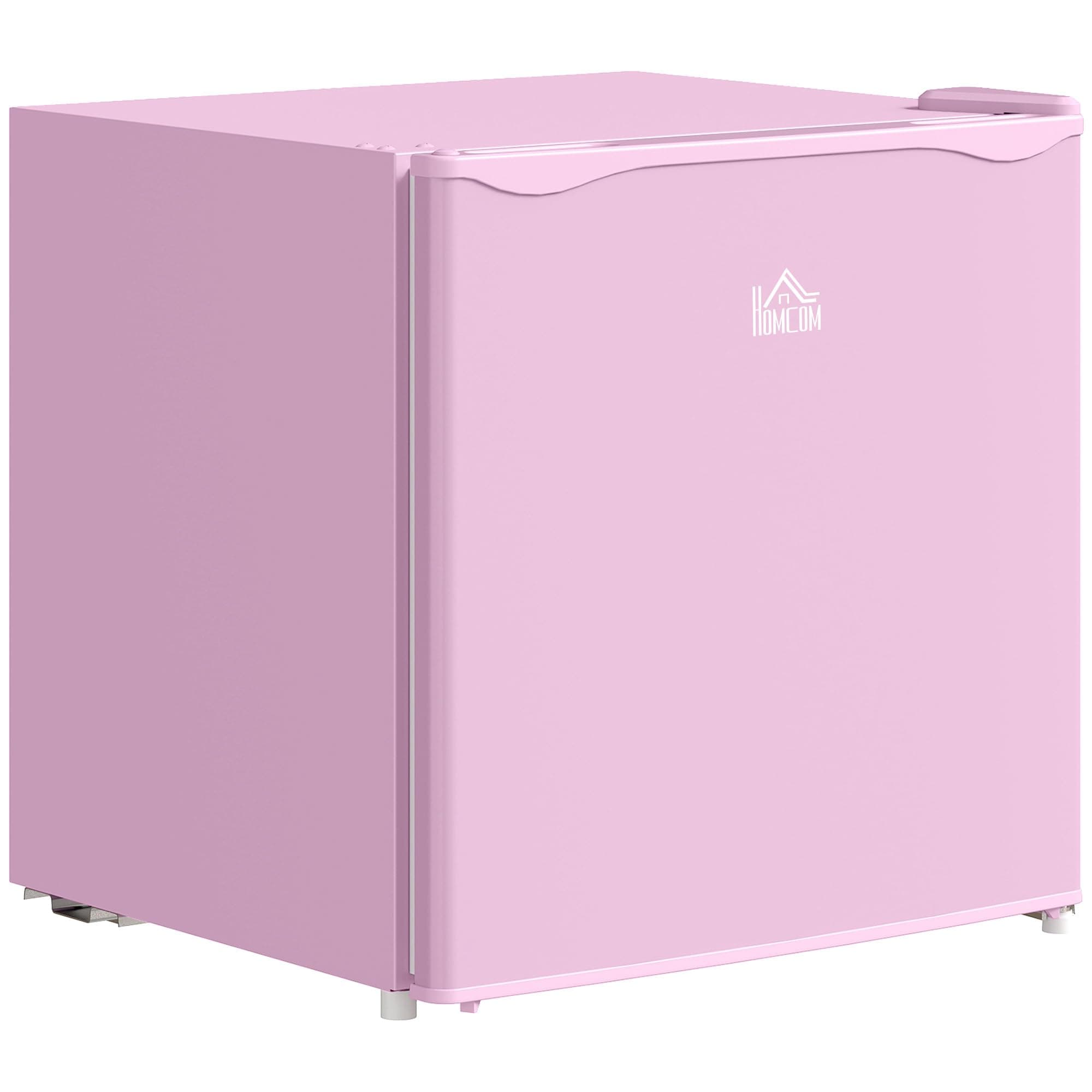 HOMCOM Mini Freezer Countertop, 1.1 Cu.Ft Compact Upright Freezer with Removable Shelves, Reversible Door for Home, Dorm, Apartment and Office, Pink