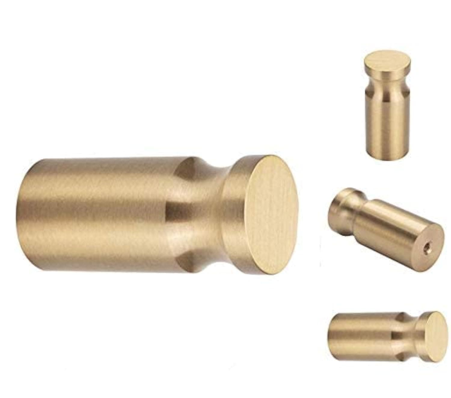 Pack of 4, Solid Gold Brass Coat Hooks Wall Hanger Mounted Bathroom Hook Kitchenware Organizer Lavatory,Clothing Store, Hotel, Cafe,Hat,Towel,Heavy Duty Contemporary Decorative (Concave)