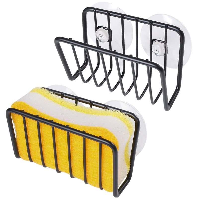 Black Sponge Holder, Set of 2