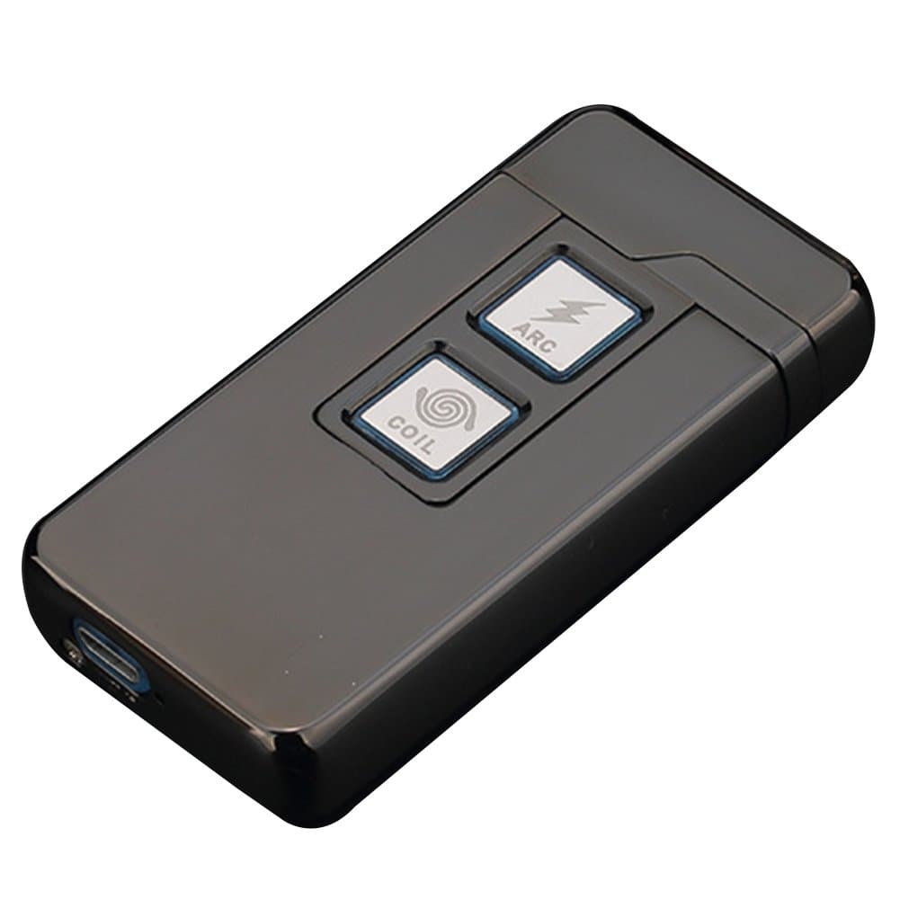 QIMAOO 2 in 1 Plasma Arc Lighter and Coil Lighter, Rechargeable Windproof USB Cigarette Lighter Touch Control