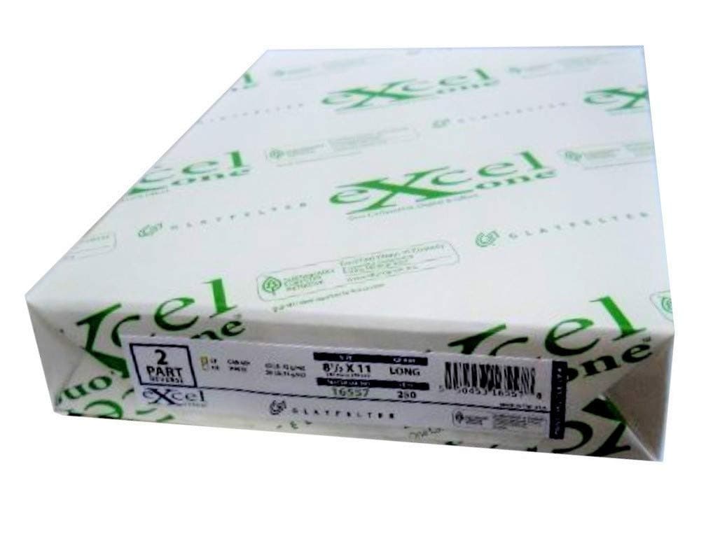 Carbonless Paper 2-part 1 Ream / 500 Sheets (250 Sets) Bright White / Canary 8 1/2 X 11 by Excel Glatfelter