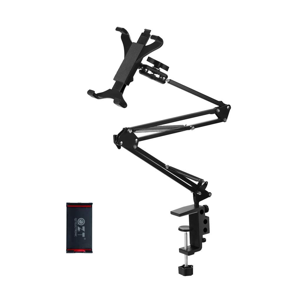 Foldable Phone/Tablet Mount Holder Aluminum Universal Flexible Bracket Mount Holder Adjustable and Compatible with 4-13 Inches Smartphones, Tablets, iPad Air/iPad Pro, Nintendo Switch