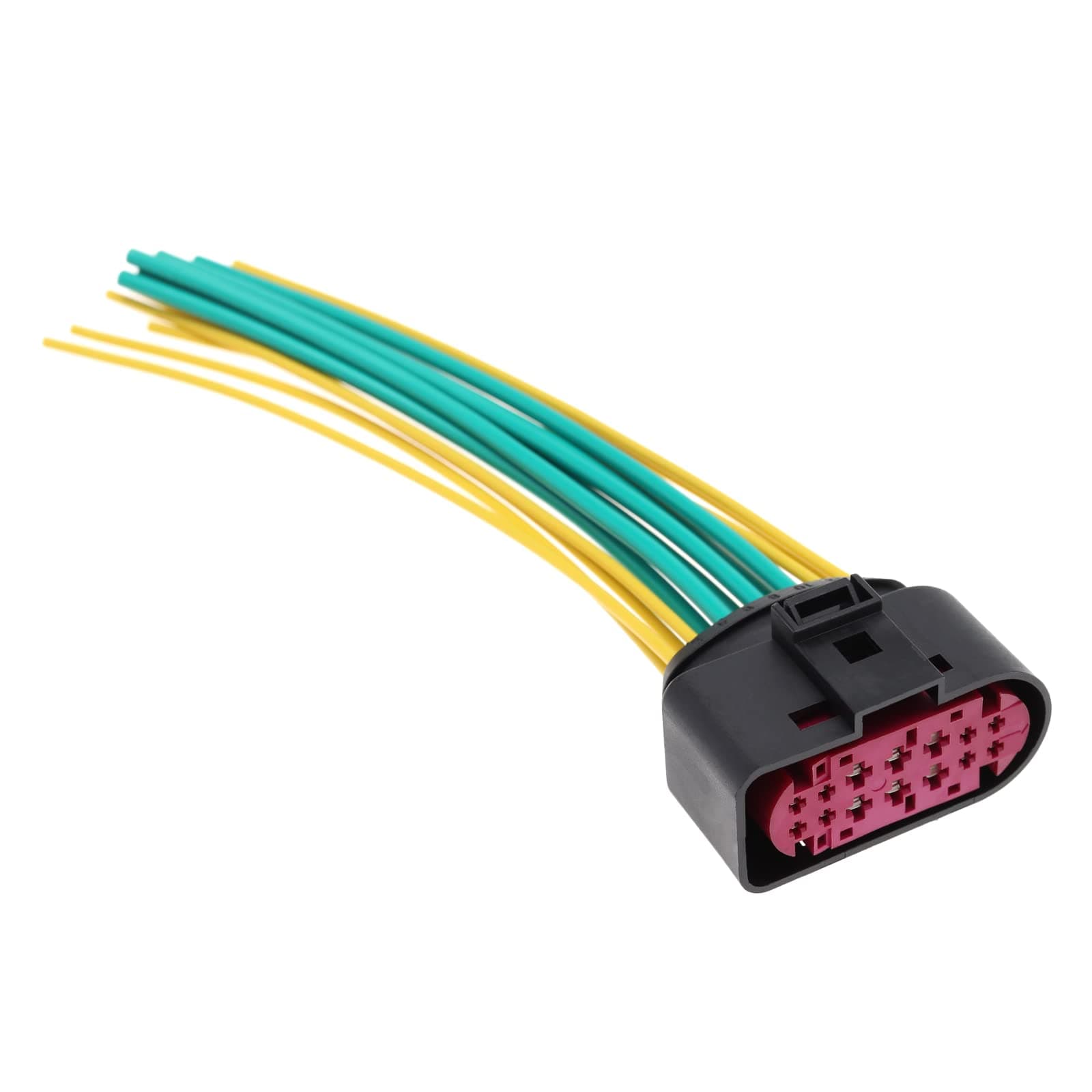 14-Pin Headlight Xenon Lamp Plug Connector, Compatible with VW, Audi, Skoda, Seat, 1J0973737, 15cm