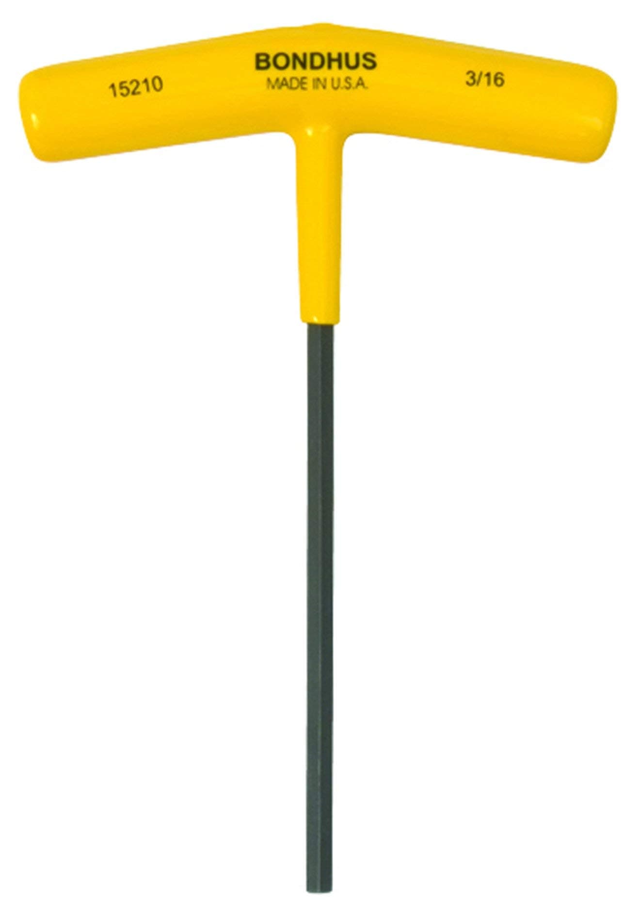 Bondhus 3/16 inches Hex, T-Handle, 6" Length